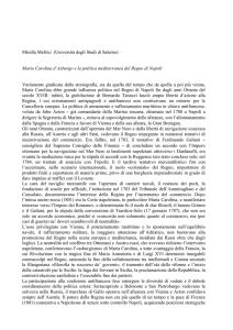 Carolina d`Asburgo e la politica mediterranea del Regno di Napoli