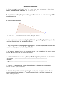 28. I lati di un triangolo sono lunghi 5 cm, 7 cm e x cm. Quali valori
