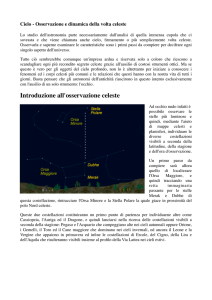Osservazione e dinamica della volta celeste