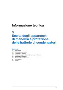3. Scelta degli apparecchi di manovra e protezione delle
