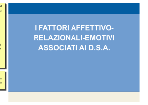 i fattori affettivo- relazionali-emotivi associati ai dsa