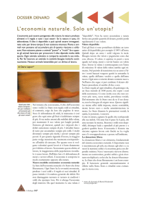 L`economia naturale. Solo un`utopia?