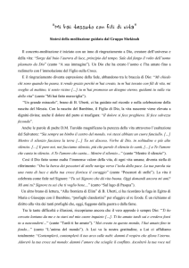 Il concerto-meditazione è iniziato con un inno di ringraziamento a