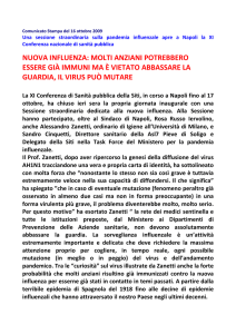 Nuova influenza: molti anziani già immuni ma il virus può mutare
