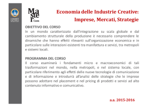 Economia delle Industrie Creative: Imprese, Mercati, Strategie