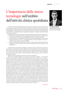 L`importanza delle nuove tecnologie nell`ambito dell`attività clinica