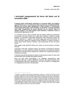 I principali insegnamenti da trarre dal black out di