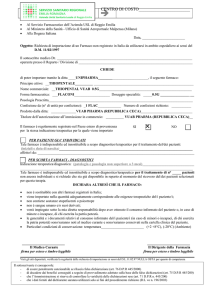 Modulo Richiesta Importazione Farmaco da utilizzarsi in ambito