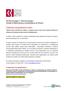 Studi e protocolli di ricerca attivati