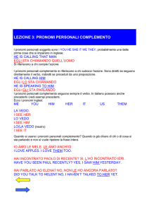18 pronomi personali complemento - Arch