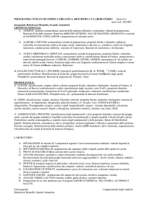 PROGRAMMA SVOLTO DI CHIMICA ORGANICA, BIOCHIMICA E