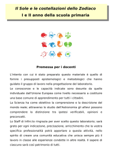 Il Sole e le costellazioni dello zodiacali