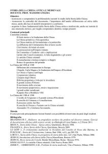 Storia Chiesa antica e medievale