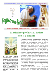 La missione profetica di Fatima non si è esaurita