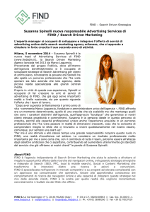 Susanna Spinelli nuova responsabile Advertising Services di FIND