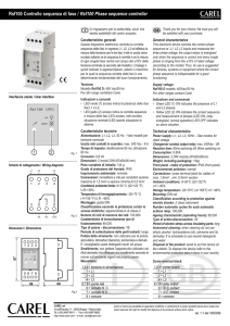 Rsf100 Controllo sequenza di fase / Rsf100 Phase sequence