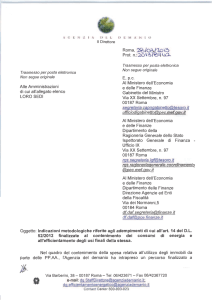 Circolare contenente indicazioni metodologiche finalizzate al