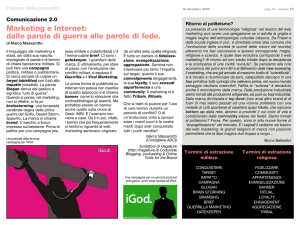 Marketing e Internet: dalle parole di guerra alle parole di fede.