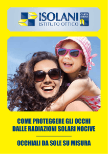occhiali da sole su misura