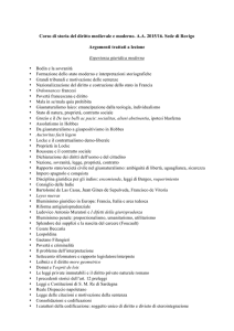 Corso di storia del diritto medievale e moderno. AA 2015/16