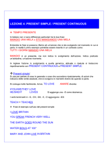 5 present simple e present continuous - Arch