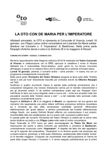 LA OTO CON DE MARIA PER L`IMPERATORE