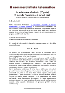 La valutazione d`azienda - Commercialista Telematico