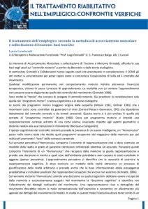 Il trattamento dell`emiplegico secondo la metodica di