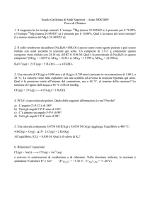 Prova di chimica con soluzione