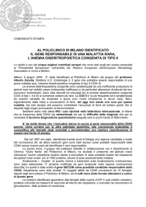 Identificato gene malattia rara - Fondazione IRCCS Ca` Granda