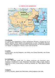 La regione sino-giapponese L`ambiente. La regione sino