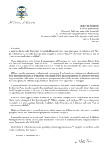 Lettera del Vescovo - Diocesi di Caserta