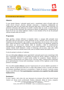Circolare corso Social Network Analysis