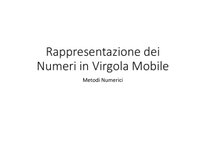 Rappresentazione dei Numeri in Virgola Mobile