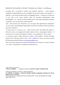 PROGETTO EDUCAZIONE AL TEATRO “Incontro con l`attore” (ref