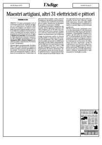 Maestri artigiani, altri 31 elettricisti e pittori
