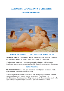 ADIPOSITA` LOCALIZZATA E CELLULITE: EMULSIO
