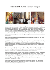 3 febbraio: SAN BIAGIO protettore della gola.