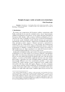 Famiglia di sangue e mafia: un`analisi socio