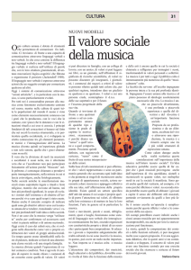 Il valore sociale della musica
