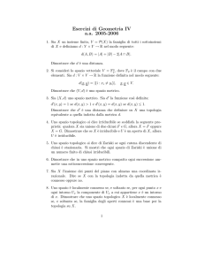 Miscellanea di esercizi a.a. 2005/06