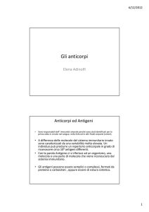 lezione 3 gli anticorpi - Sito dei docenti di Unife