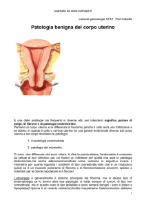Patologia benigna del corpo uterino