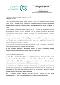 Depressione, neurotrasmettitori e antidepressivi