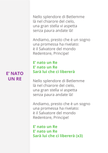 E` NATO UN RE - Associazione Shekinah