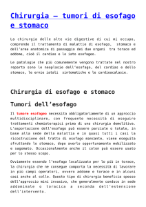 tumori di esofago e stomaco