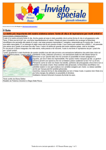 Articolo Il Sole tratto da inviato