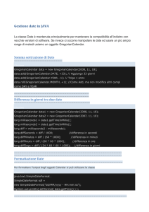 Gestione date in JAVA
