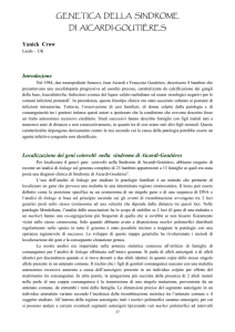 GENETICA DELLA SINDROME DI AICARDI