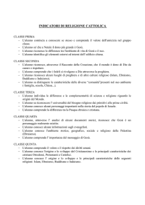 Sintesi indicatori religione cattolica